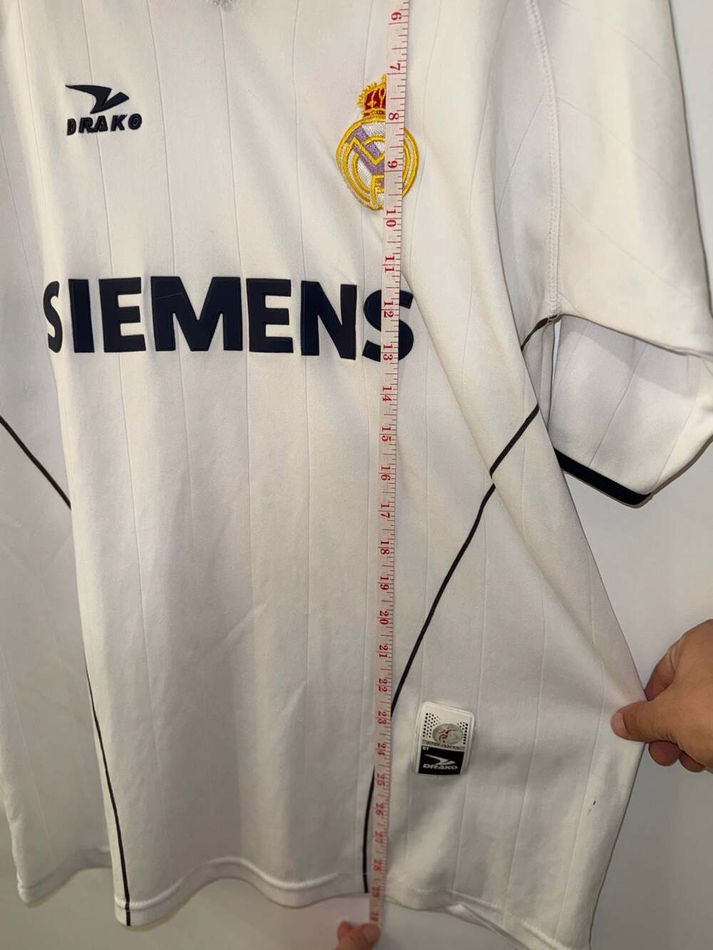 Drako Real Madrid Centennial Era Siemens Home Soccer Jersey Sz L - Picture 7 of 7